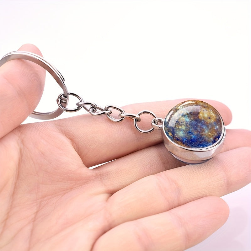 Solar System Planets Keychain - Metal Moon Phase Charm with 8 Planet Designs, Celestial-Themed Gift for Anniversaries, Keys, Wallets & Bags, Celestial Keychain | Metallic Finish | Metal Construction - Roberto Fashion House