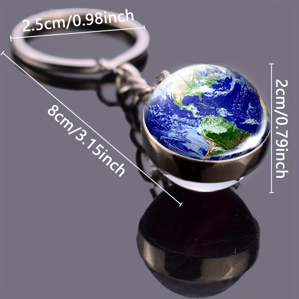 Solar System Planets Keychain - Metal Moon Phase Charm with 8 Planet Designs, Celestial-Themed Gift for Anniversaries, Keys, Wallets & Bags, Celestial Keychain | Metallic Finish | Metal Construction - Roberto Fashion House