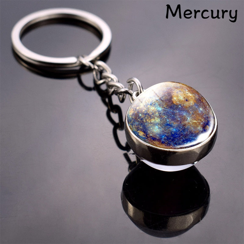 Solar System Planets Keychain - Metal Moon Phase Charm with 8 Planet Designs, Celestial-Themed Gift for Anniversaries, Keys, Wallets & Bags, Celestial Keychain | Metallic Finish | Metal Construction - Roberto Fashion House