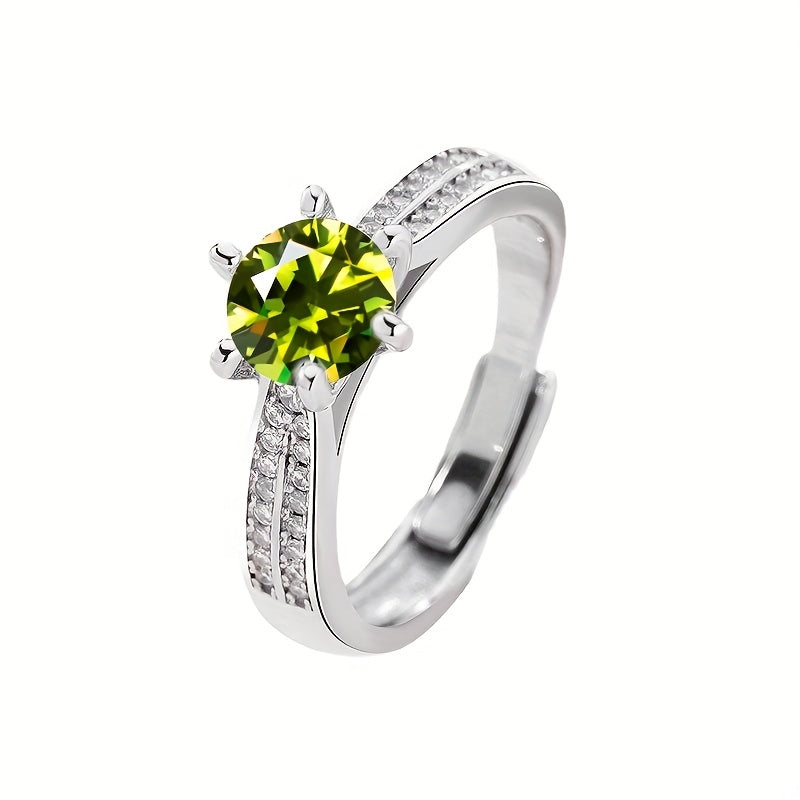 Original Tancise 925 Pure Silvery Ring with Moissanite Diamond and Certificate, Exquisite Jewelry for Women's Engagement Ring - Roberto Fashion House