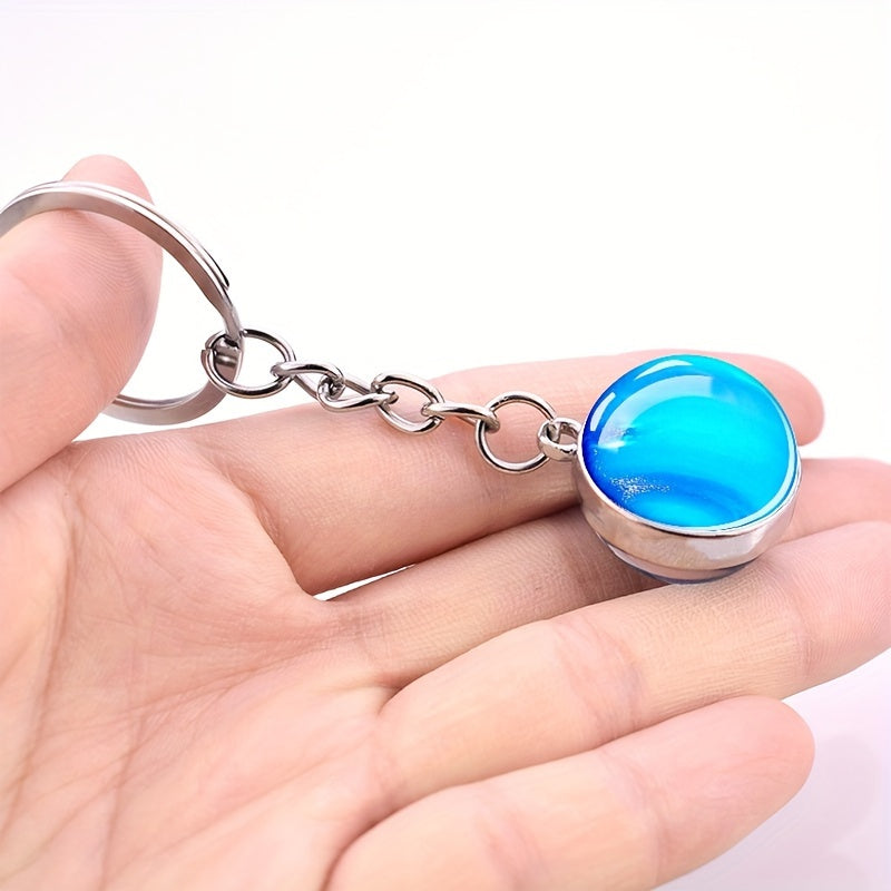 Solar System Planets Keychain - Metal Moon Phase Charm with 8 Planet Designs, Celestial-Themed Gift for Anniversaries, Keys, Wallets & Bags, Celestial Keychain | Metallic Finish | Metal Construction - Roberto Fashion House