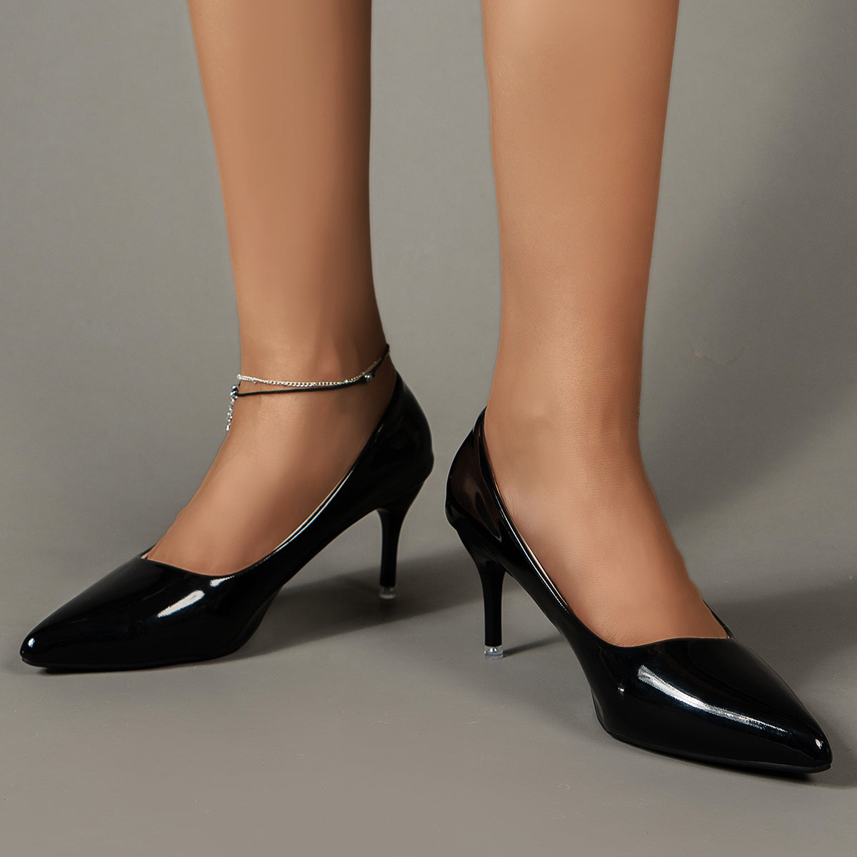 Women's Solid Color Stiletto Heels, Elegant Pointed Toe Work Pumps, Lightweight Dress Pumps - Roberto Fashion House