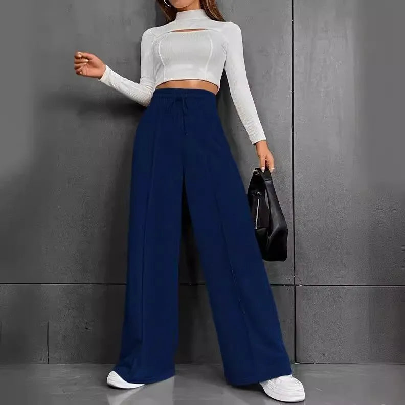 Autumn New Straight Leg Loose Sweatpants Wide Leg Pants for Outdoor Dance Casual Long Trousers Comfortable Loose Fit Long Pants