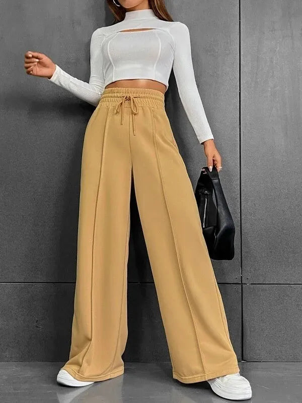 Autumn New Straight Leg Loose Sweatpants Wide Leg Pants for Outdoor Dance Casual Long Trousers Comfortable Loose Fit Long Pants