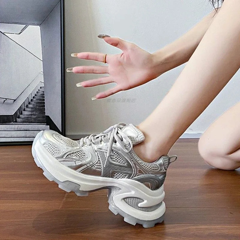 Athletic Woman Footwear 2024 New Sneakers Sports Designer Luxury Vulcanized Shoe Trends On Sale Mesh Breathable Shoes for Women - Roberto Fashion House