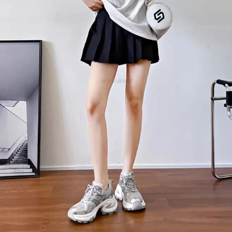 Athletic Woman Footwear 2024 New Sneakers Sports Designer Luxury Vulcanized Shoe Trends On Sale Mesh Breathable Shoes for Women - Roberto Fashion House