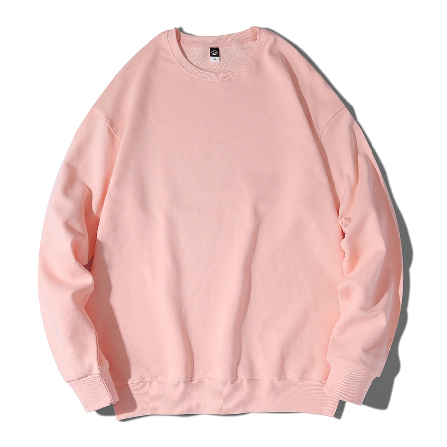 MOINWATER New Women Cotton Terry Sweatshirts Female Light Blue Hoodies Lady Casual Long Sleeve Tops for Spring Autumn MH2202