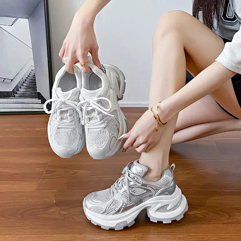 Athletic Woman Footwear 2024 New Sneakers Sports Designer Luxury Vulcanized Shoe Trends On Sale Mesh Breathable Shoes for Women - Roberto Fashion House