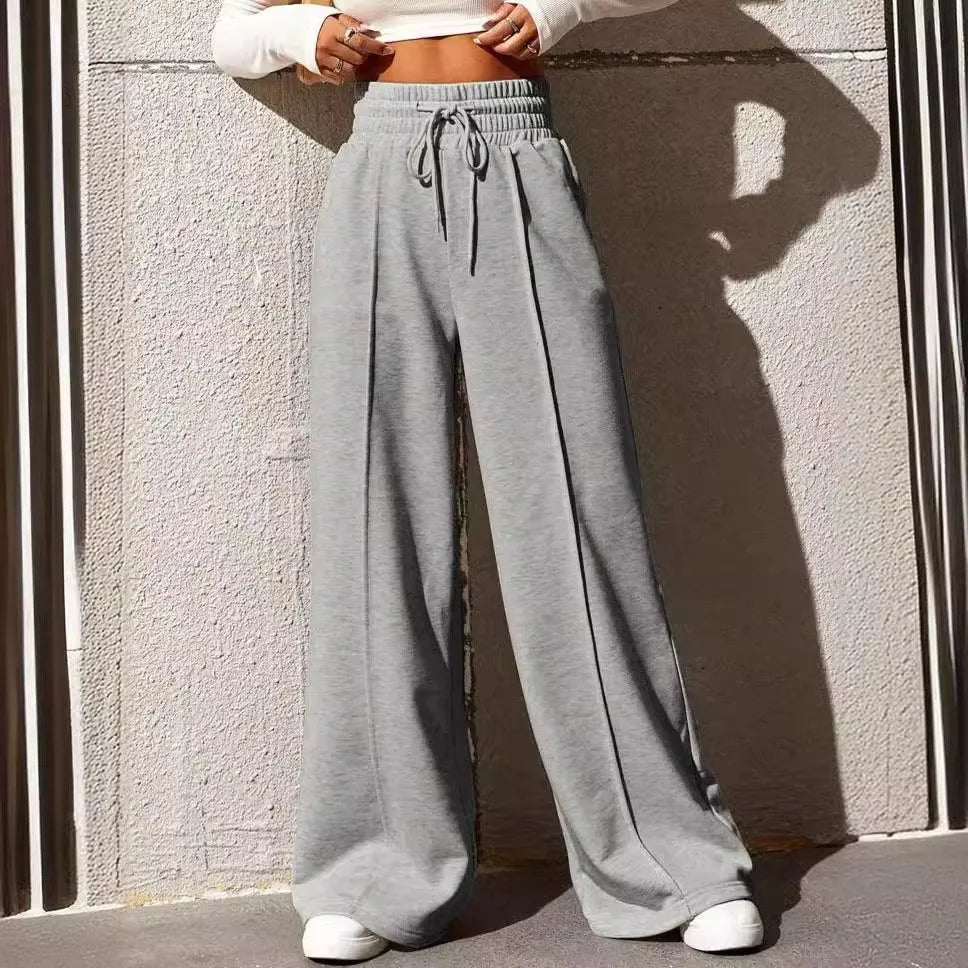 Autumn New Straight Leg Loose Sweatpants Wide Leg Pants for Outdoor Dance Casual Long Trousers Comfortable Loose Fit Long Pants