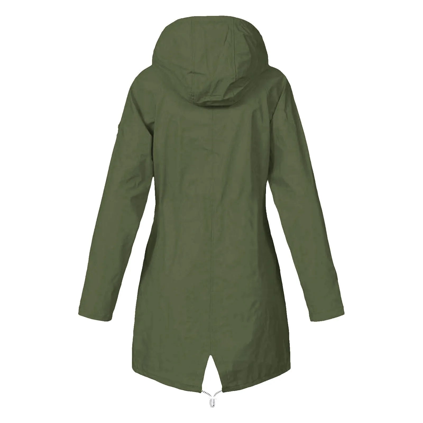 Women's Solid Color Rain Jacket Casual Windbreaker Outdoor Waterproof Hooded Raincoat Windproof Mountaineering Jacket Coats
