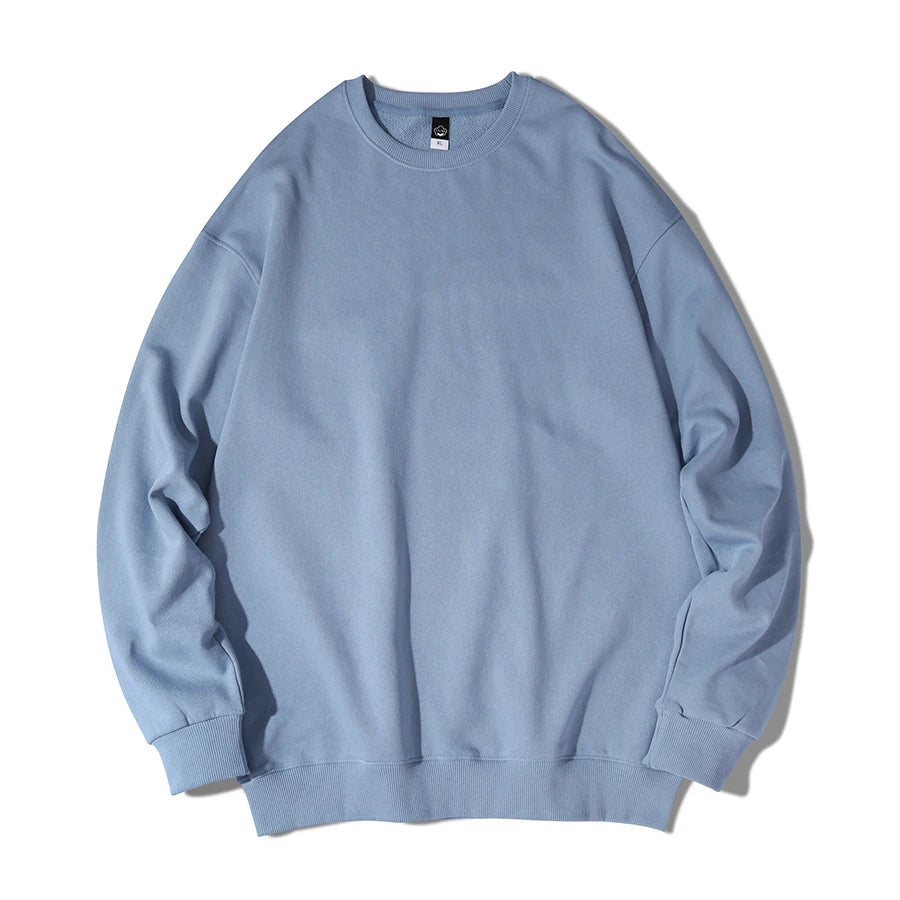 MOINWATER New Women Cotton Terry Sweatshirts Female Light Blue Hoodies Lady Casual Long Sleeve Tops for Spring Autumn MH2202