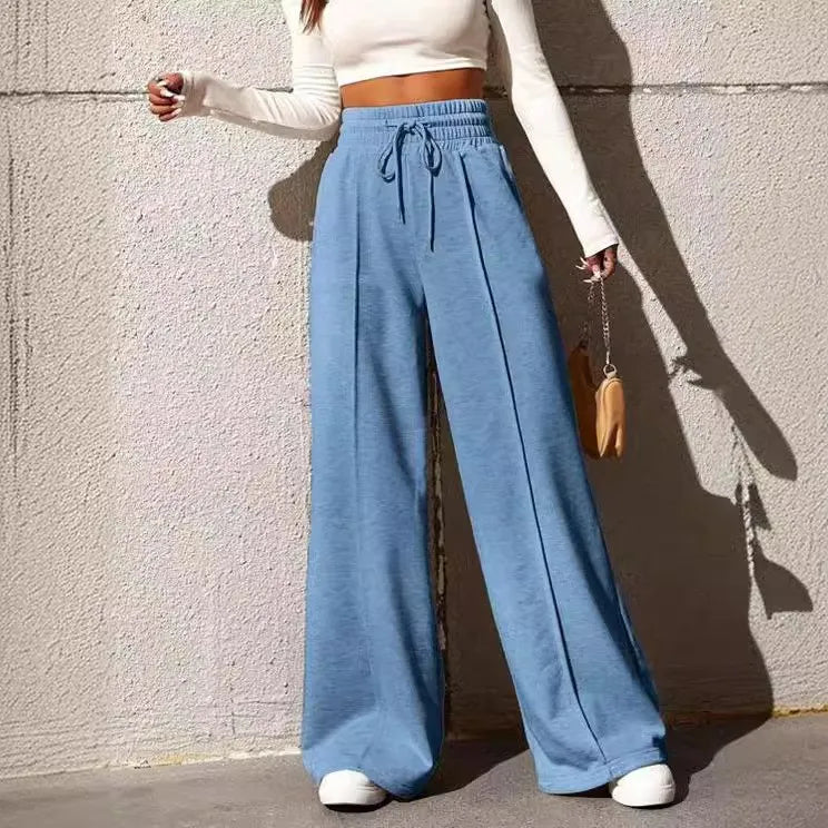Autumn New Straight Leg Loose Sweatpants Wide Leg Pants for Outdoor Dance Casual Long Trousers Comfortable Loose Fit Long Pants