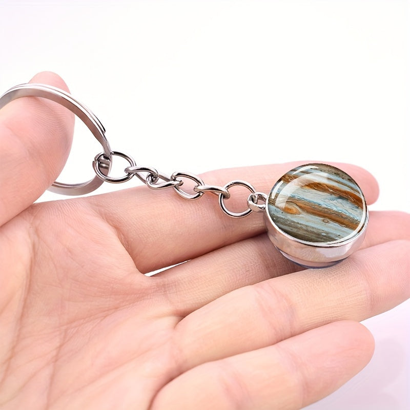 Solar System Planets Keychain - Metal Moon Phase Charm with 8 Planet Designs, Celestial-Themed Gift for Anniversaries, Keys, Wallets & Bags, Celestial Keychain | Metallic Finish | Metal Construction - Roberto Fashion House