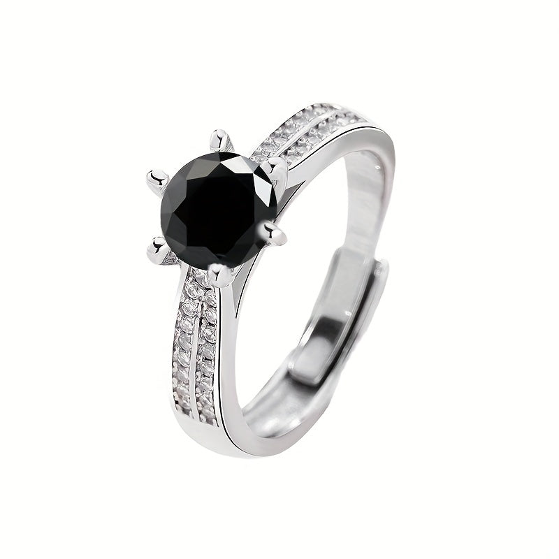 Original Tancise 925 Pure Silvery Ring with Moissanite Diamond and Certificate, Exquisite Jewelry for Women's Engagement Ring - Roberto Fashion House