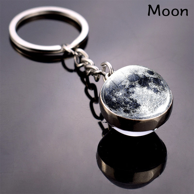 Solar System Planets Keychain - Metal Moon Phase Charm with 8 Planet Designs, Celestial-Themed Gift for Anniversaries, Keys, Wallets & Bags, Celestial Keychain | Metallic Finish | Metal Construction - Roberto Fashion House